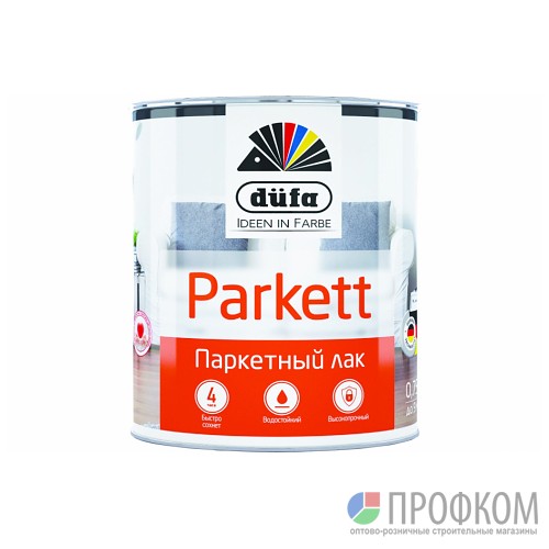 Лак PARKETT паркетный полуматовый "Dufa"  750мл